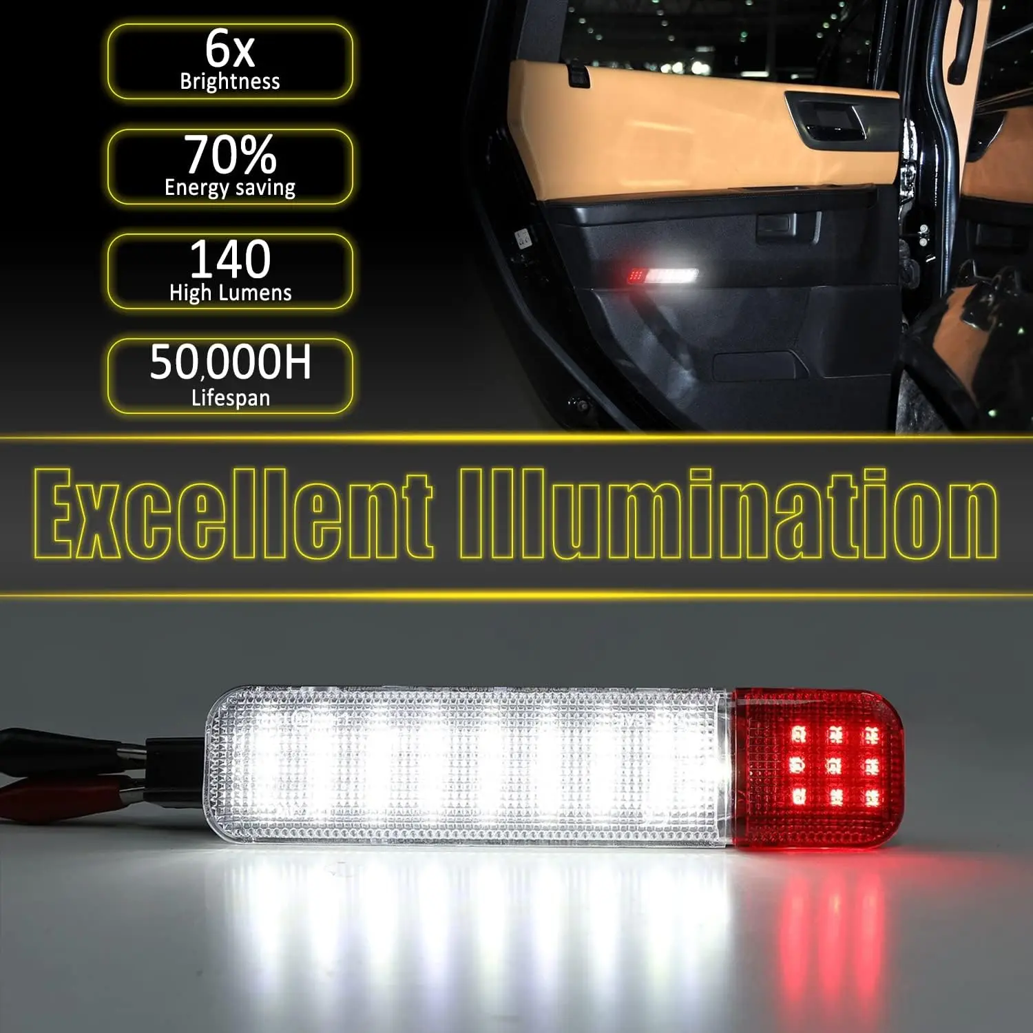 2X LED Door Panel Light Courtesy Lamp For Hummer H2 2003 2004 2005 2006 2007 2008 2009 Chevy Silverado 1500 2500 3500 Dually Bed