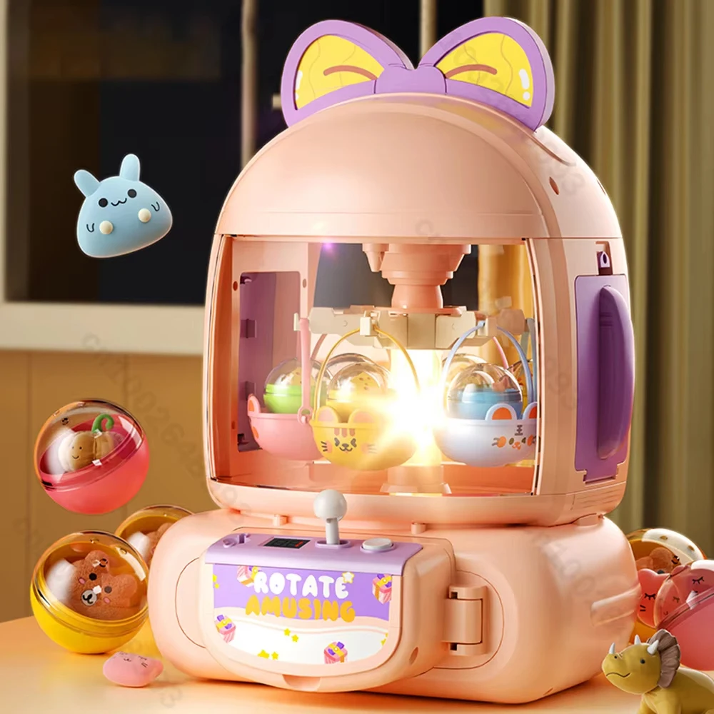 

Мини-машина с когтями, игрушка с когтями для детей с музыкой, портативная плюшевая кукла, захват, игрушка для девочек, машина с краном, игровая кукла, машина