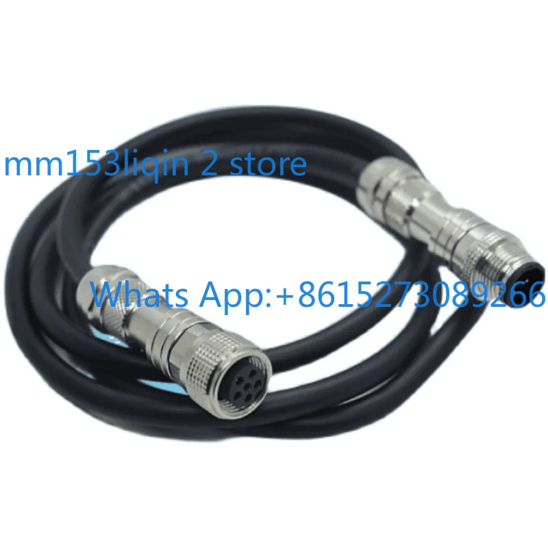 Waterproof aviation plug M12 3 core 4 pin 6 core 5 hole 8P12 core 14 core, welded with wire double head male and female docking