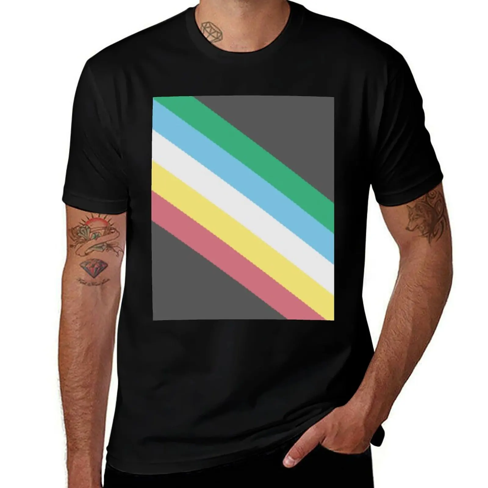 Disability Pride Flag T-Shirt Independence Day Short Sleeve T-Shirt