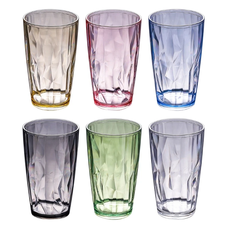 Unbreakable Drinking Glasses 490ml Acrylic Shatterproof Water Tumblers Beer Cup Dropshipping