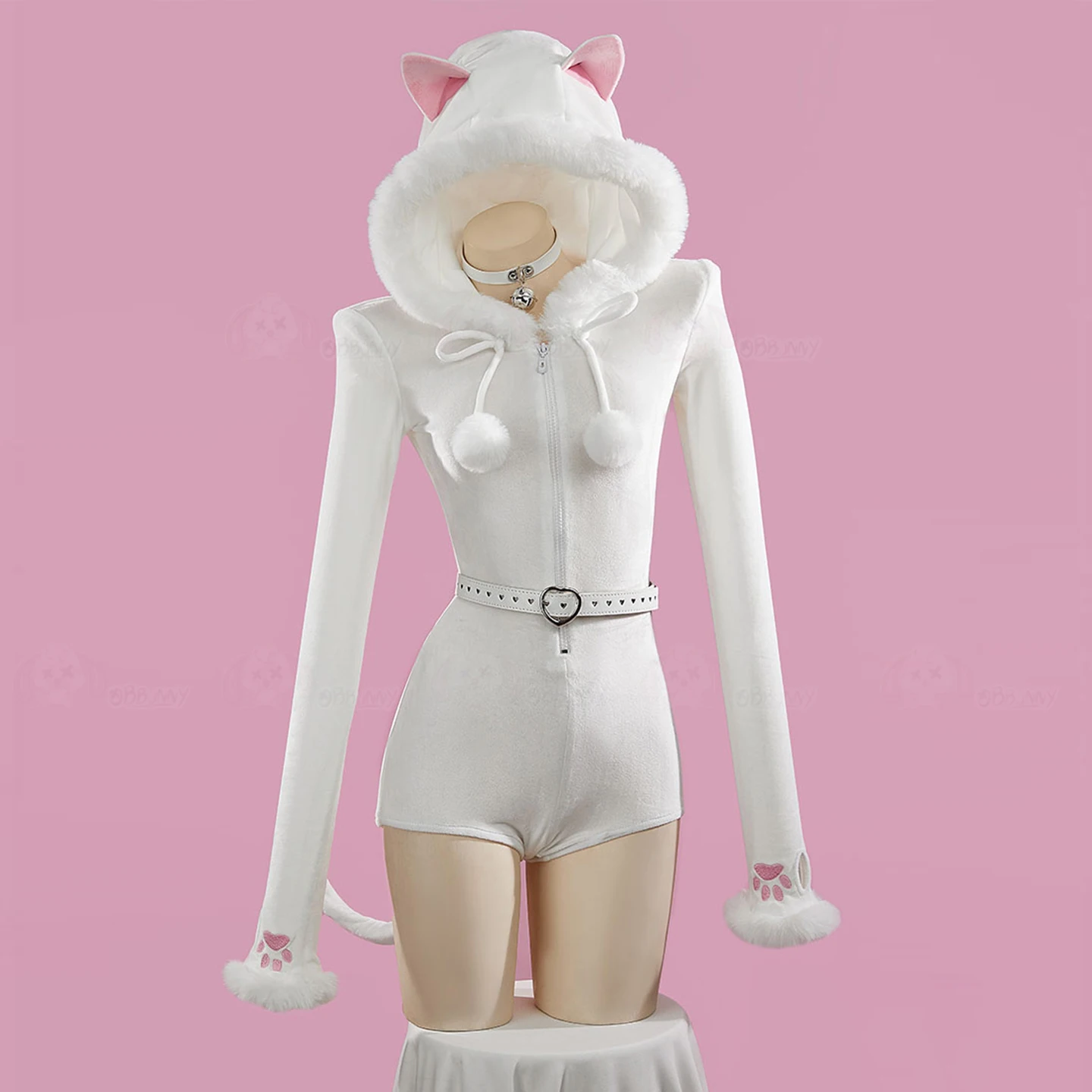 Body Sexy de manga larga con capucha, calcetines, traje de Halloween, Carnaval, uniforme de fiesta de Navidad, disfraces de Cosplay de chica conejito Kawaii para mujer