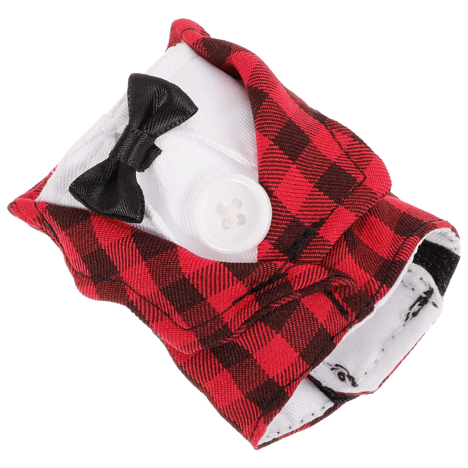

Red Plaid Costume Flight Suit for Parrots Reusable Bird Clothes Pet Accessories Bow Design Party Festival Wear Cockatiels