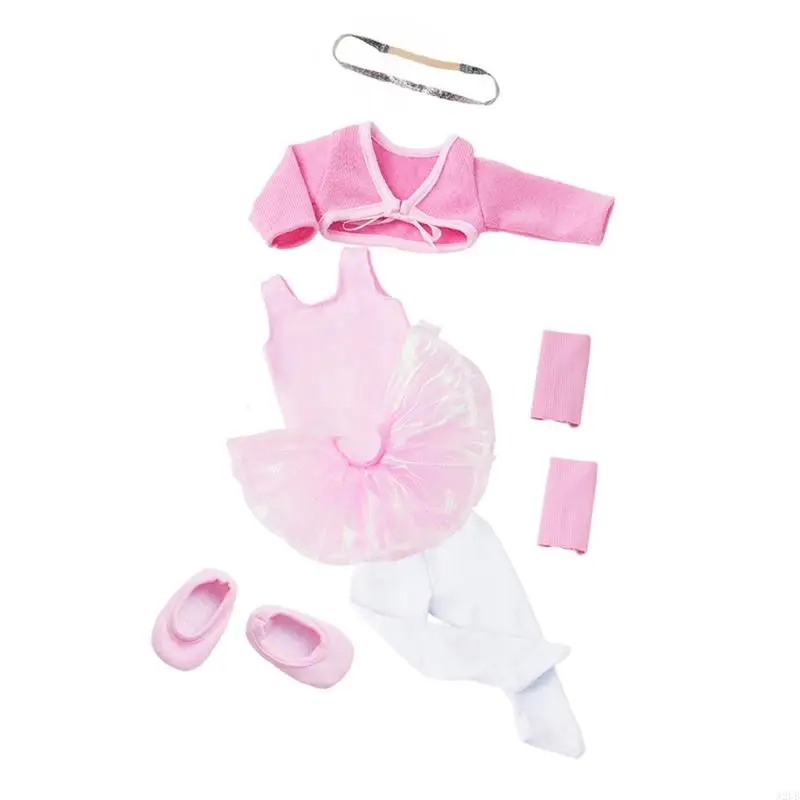 الأنيقة الباليه الأميرة توتو زي لـ 18 بوصة فتاة Dolls أزياء الرقص زي تغيير سهل لتغيير الأطفال A2UB