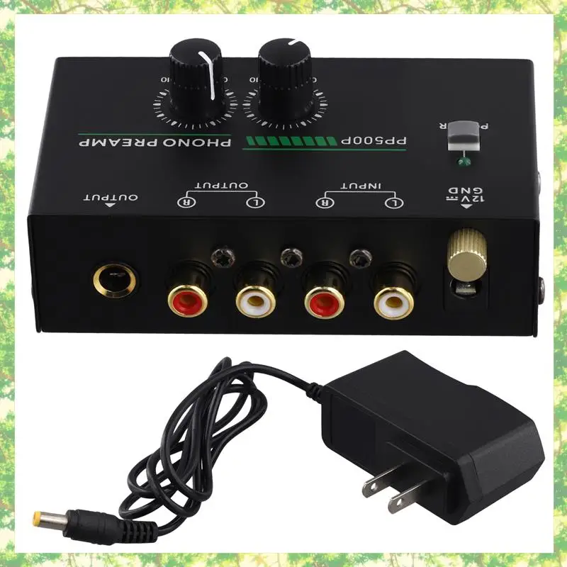 Smart-Phono Turntable Preamp,แผ่นเสียงPreamplifierพร้อมอินพุตRC A,เอาต์พุตRCA/TRS,สําหรับแผ่นเสียงเล่น