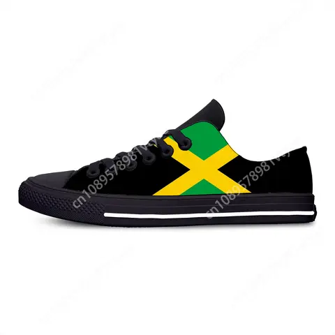 Jamaica Jamaican Flag Patriotic Cool Custom Fashion Casual Shoes Low Top Lightweight Board Shoes Breathable Men Women Sneakers