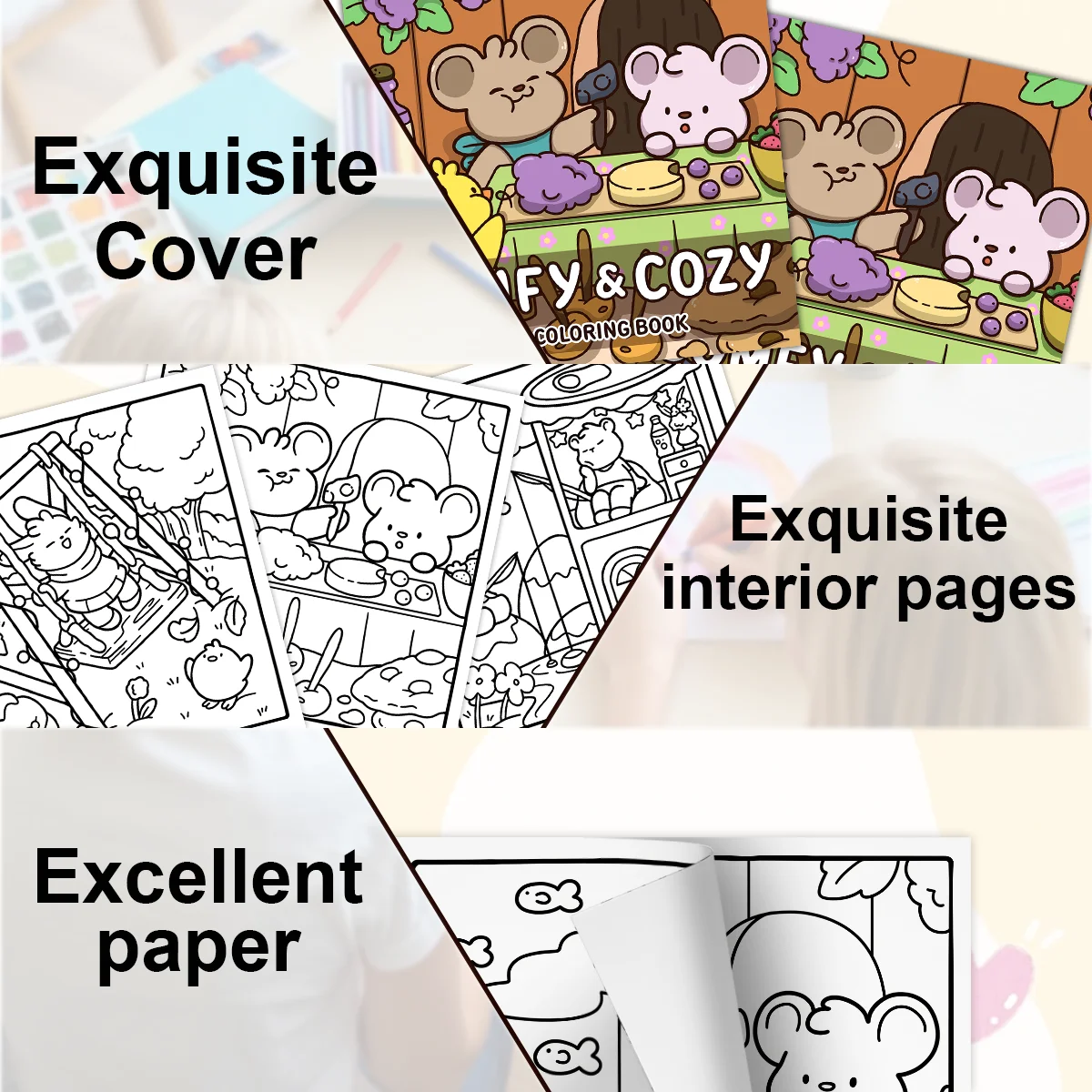 Libro da colorare per scene curative da 24 pagine per bambini e adolescenti: libro illustrato divertente e rilassante per bambini