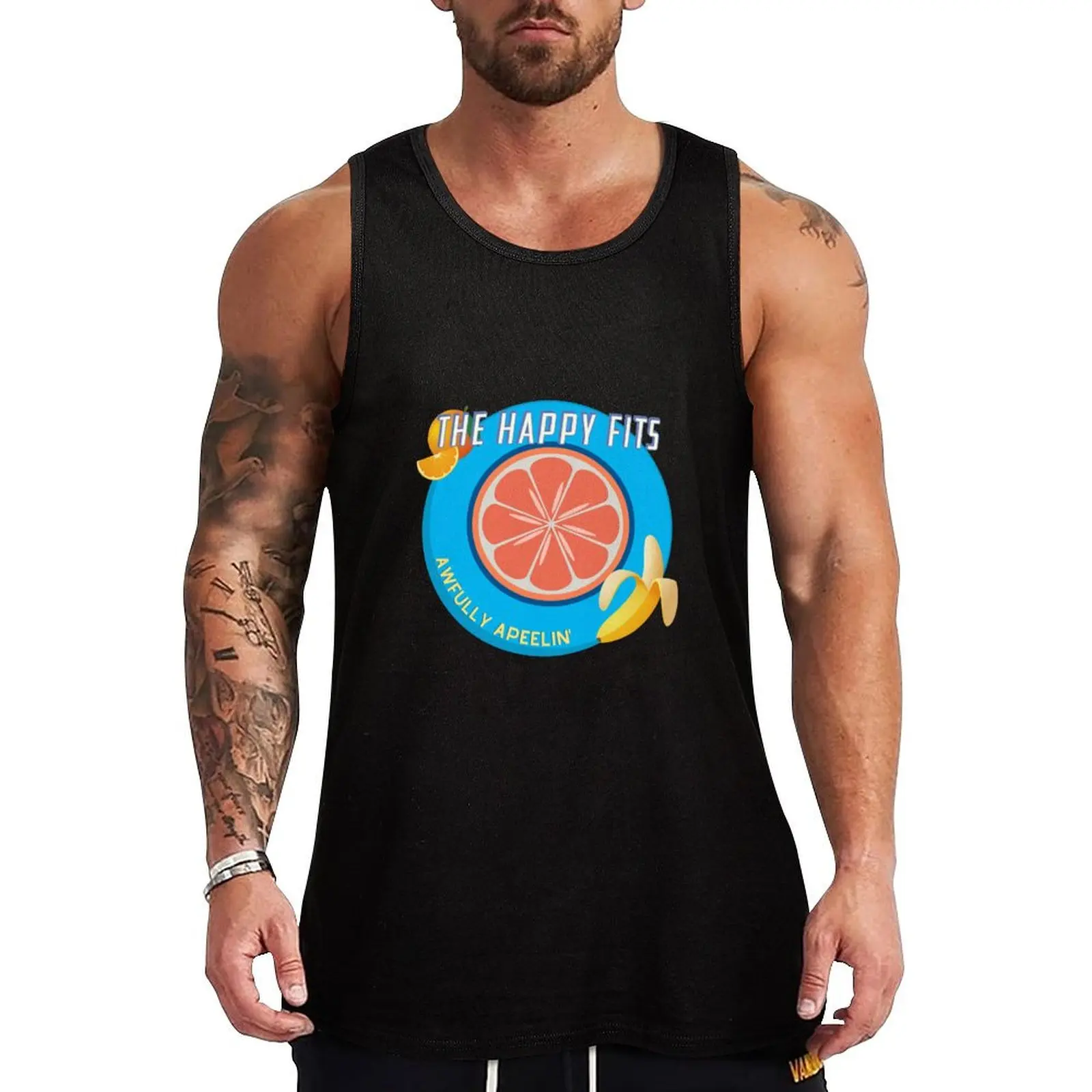 

The Happy Fits Tank Top Sports Training Tank Top Quick Dry Gym Fitness Shirt