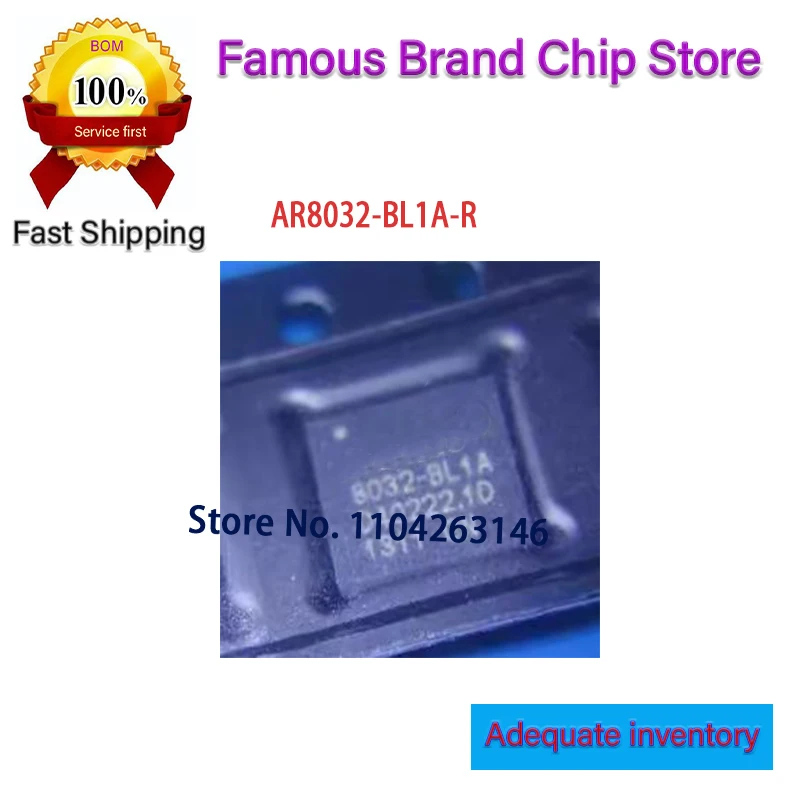 10 unids/lote nuevo original 8032-BL1A AR8032-BL1A AR8032-BL1A-R AR8032 QFN32 en stock