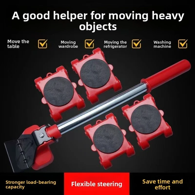 Heavy Duty Furniture Mover Set - 5/8pcs Multipurpose Roller Sliders for Effortless Lifting & Moving, Hardwood Floor Protector
