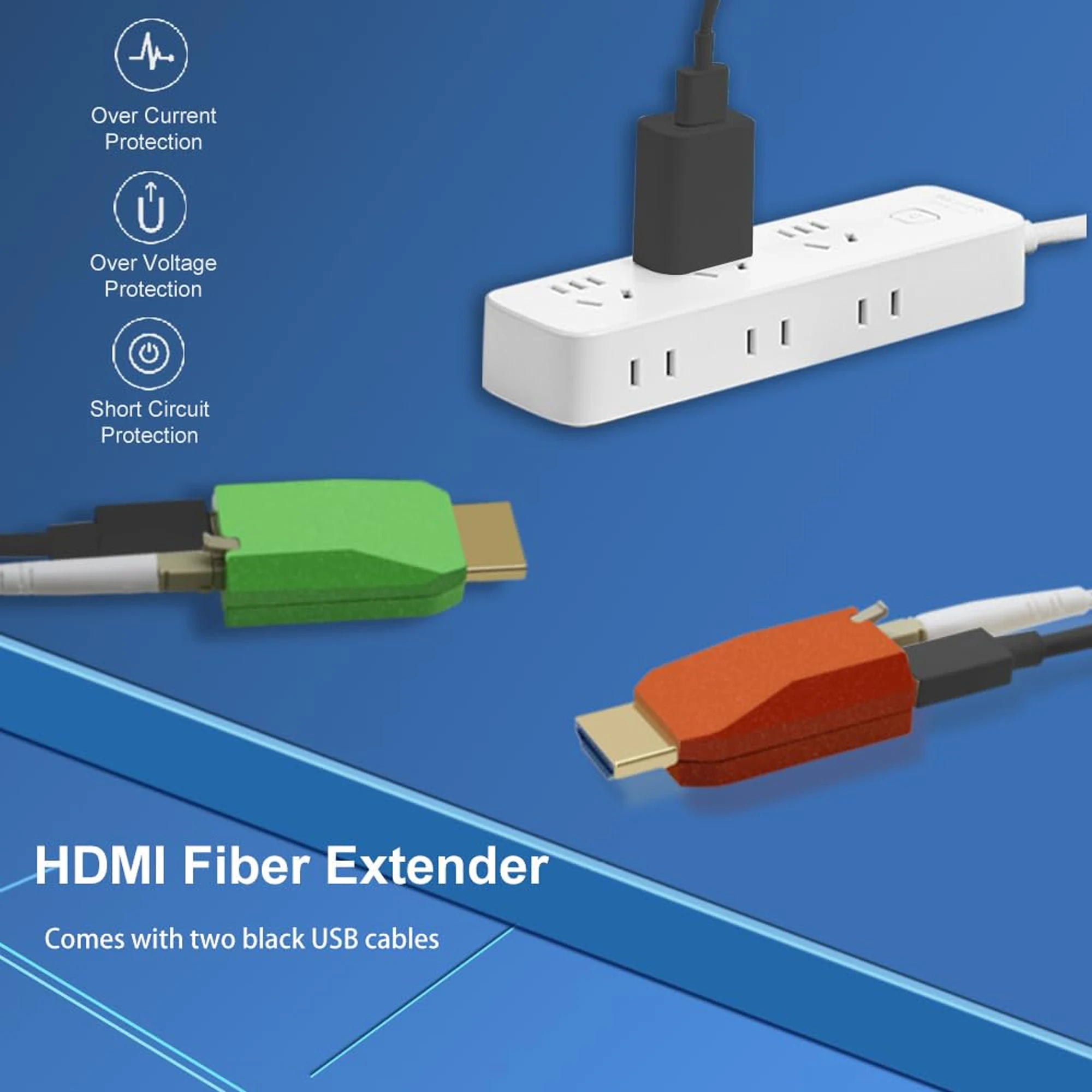 Imagem -04 - Conversor Hdmi sobre Fibra Multímetro Om3 Mini 4k x 2k 30hz 60hz 10.3gbps 1.4 Hdmi 2.0 até 300m