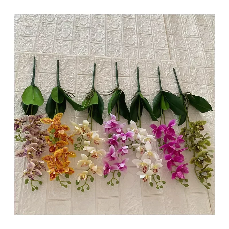 

Tape Medium Double Fork With Leaves 9 East Asian Orchid artificial flowers decorative