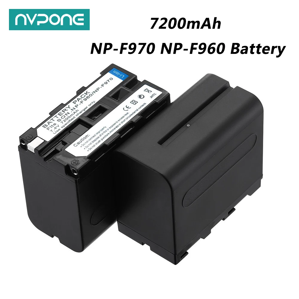 

7200mAh NP-F970 NP-F960 Battery For Sony AX1 AX2000 FX1 FX7 PD150 VX2100 For LED Video Monitor Battery Photography light Battery