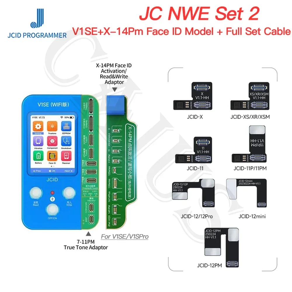 New JC JCID Dot Matrix Flex Cable for IPhone X XR XS 11 12 13 14 PRO MAX Mini Face ID Repair Read and Write Data Programing