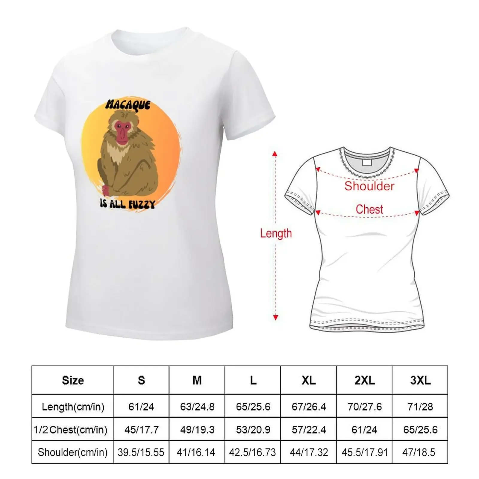 Macaque is all fuzzy T-shirt kawaii clothes vintage clothes clothes for woman