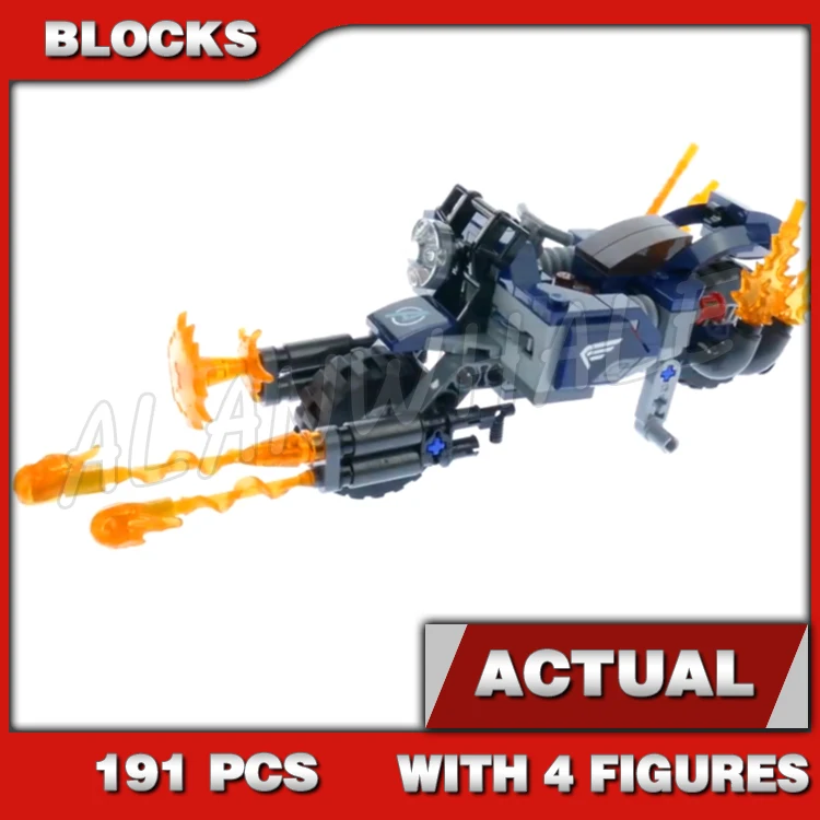 

191pcs Super Fighter Revengers Captain Outriders Attack Motorcycle Bike Shield 11258 Building Blocks Toy Compatible With Model