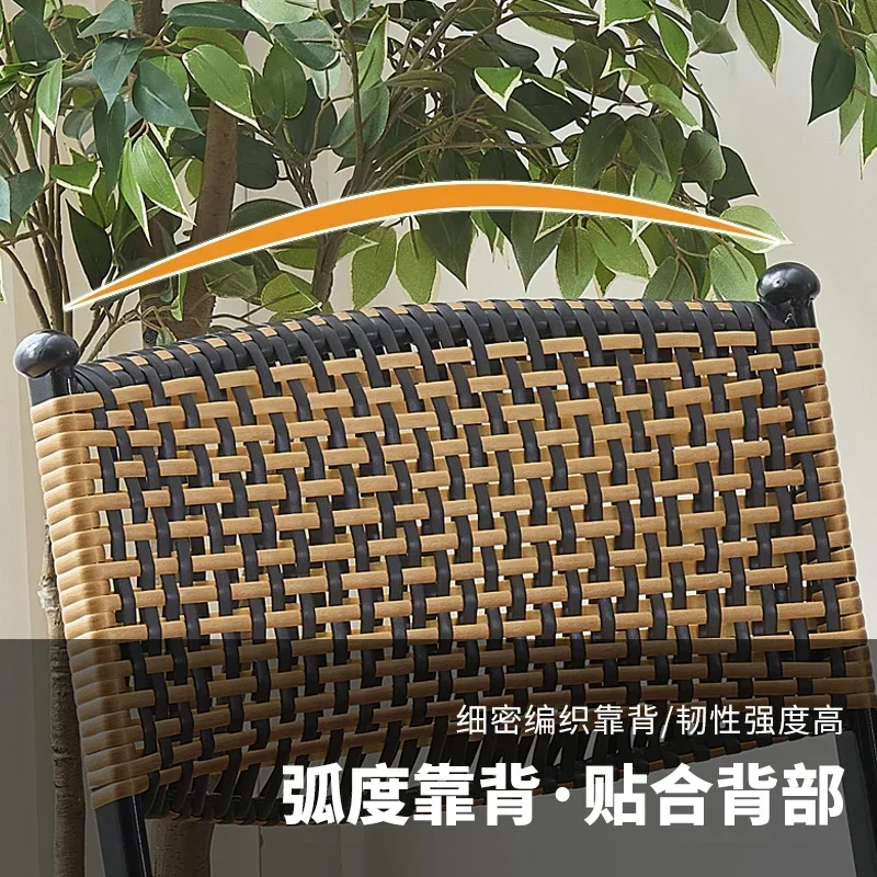 Office Balcony Folding Garden Chair Rattan Patio Outdoor Camping Chairs Ultralight Sedie Da Giardino Patio Furniture WK50GC