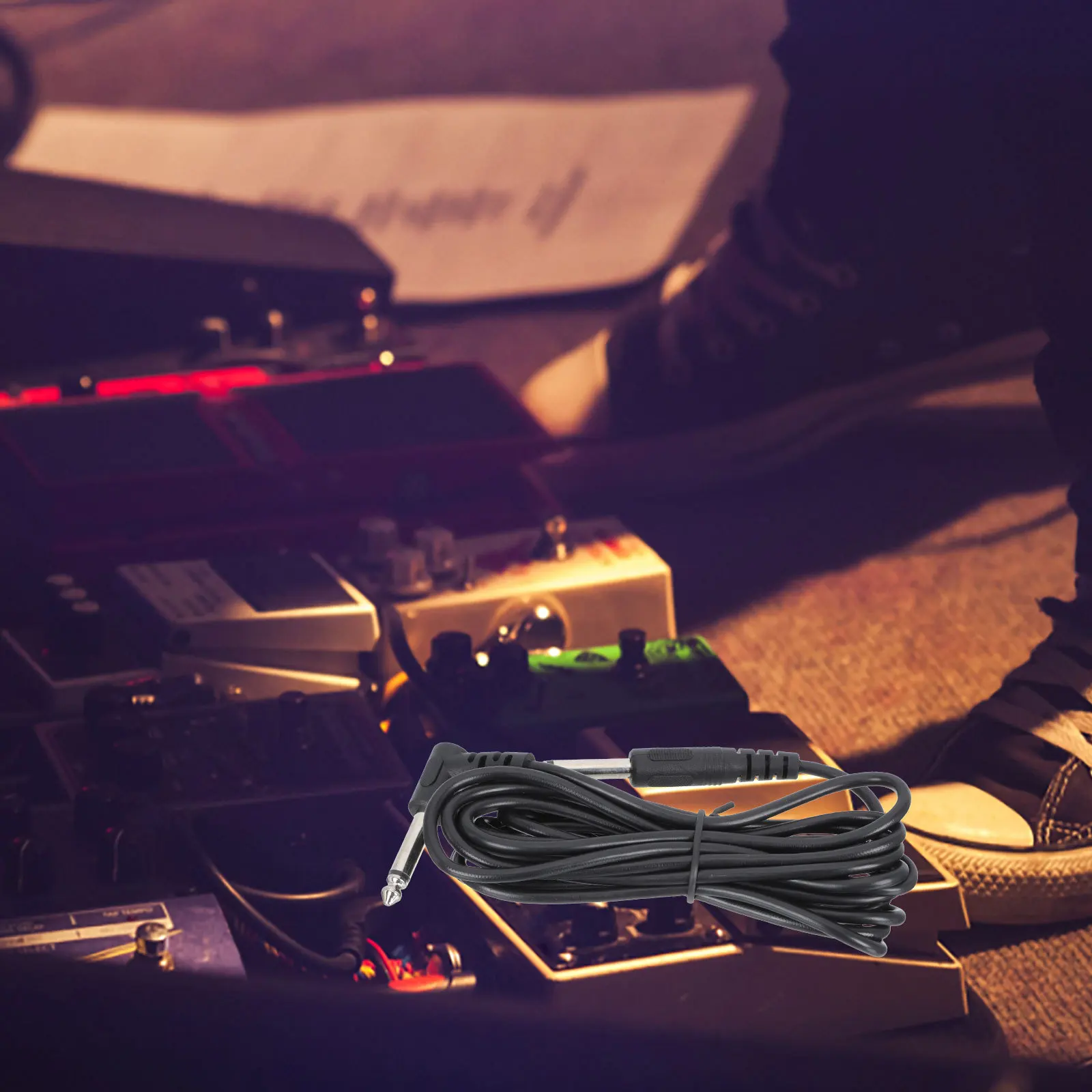 

3pcs Audio Cable For Guitar Speaker Connection Electric Durable Pvc Professional Long Lasting Instrument Adapter Cord Line