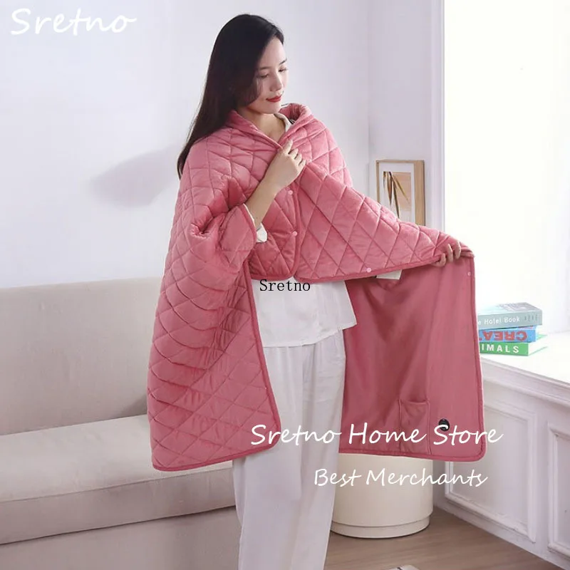

SRETNO USB Electric Blanket 5V Low Voltage Multifunctional Shawl Warm Blanket Electric Mat Heated Blanket for Home/office Use