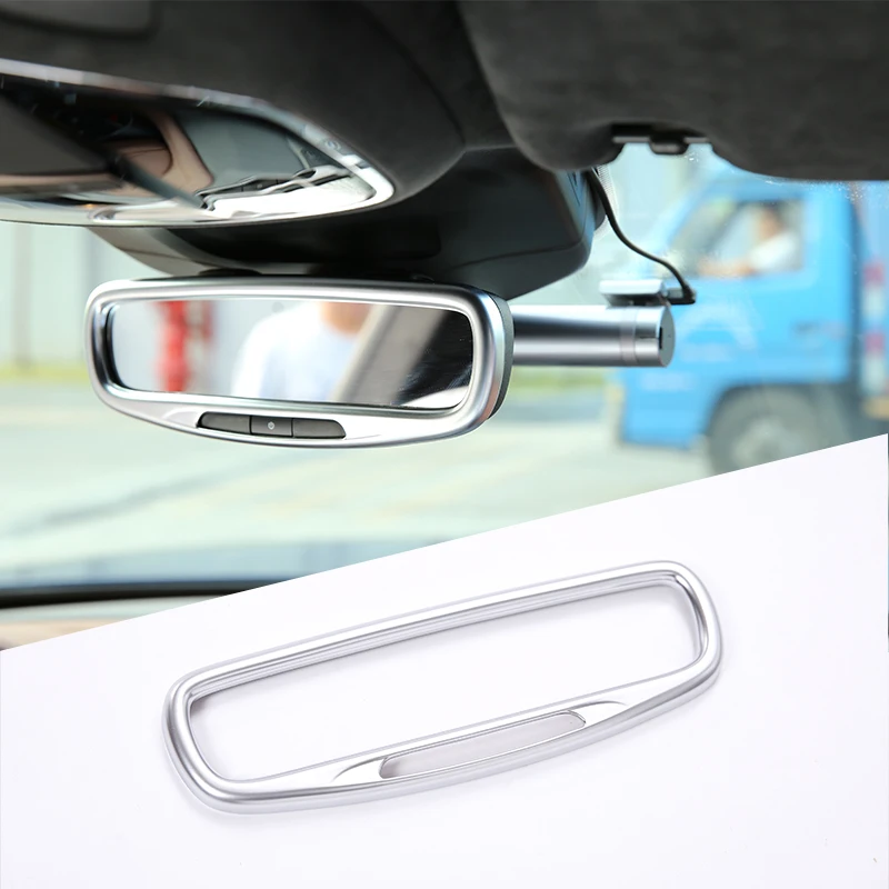 

1 Pcs Interior Rearview Mirror Cover Trim ABS Chrome For Maserati Levante 2016 For Ghibli For Quattroporte 2017 Car Accessories