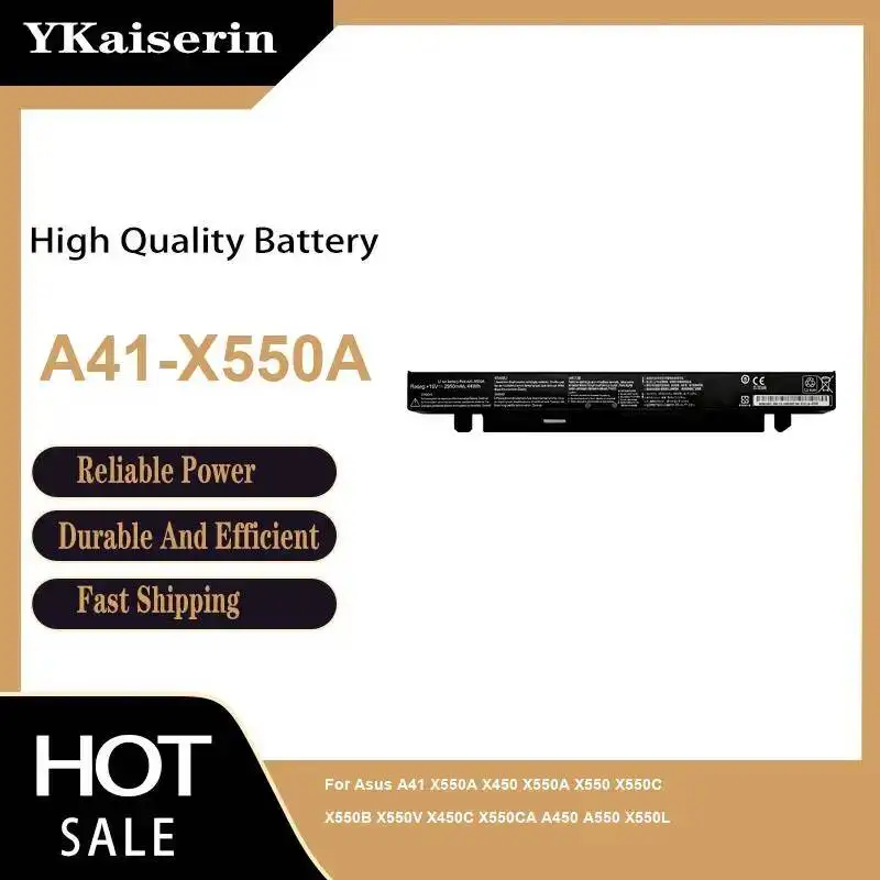 

Laptop Battery A41-X550A 6800mAh For Asus A41 X550A X450 X550A X550 X550C X550B X550V X450C X550CA A450 A550 X550L