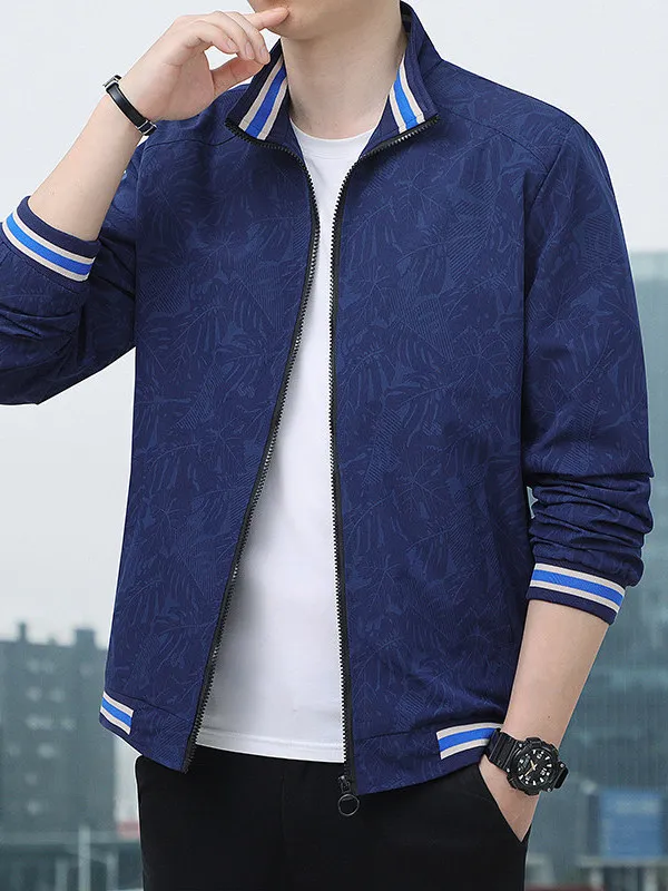 

Мужская повседневная модная куртка Весна 2026 с воротником-стойкой, свободного кроя, молодежная верхняя одежда из полиэстера, с длинными рукавами, на молнии