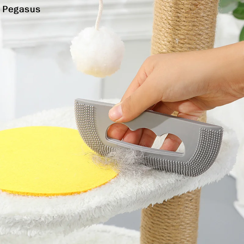 [S]Hair Remover Brush Dogs Cats Hair Soft Rubber Brush Scraper Pet Lint Cleaning Tools Lightweight Ball Trimmer Pet Supplies