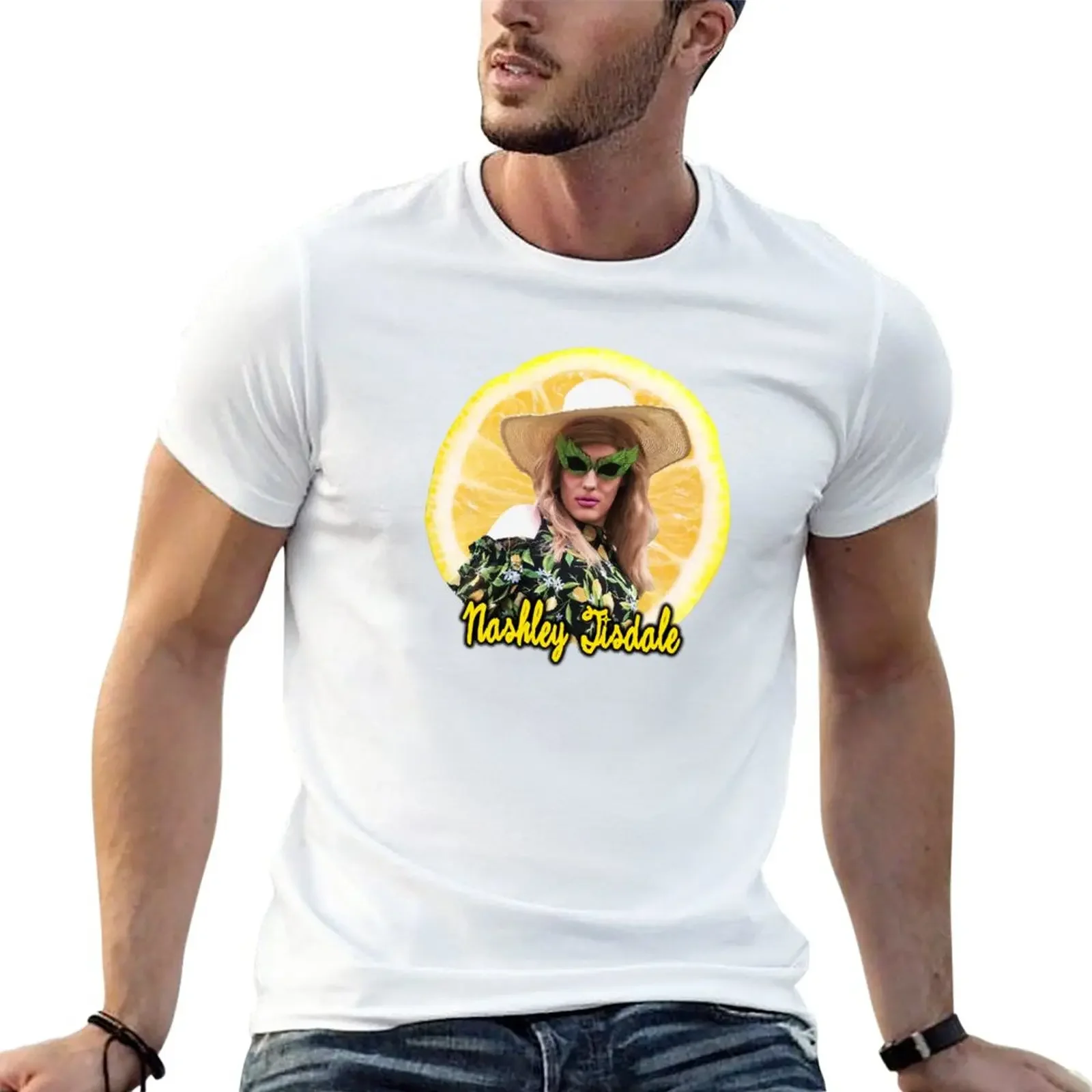 Nashley Tisdale on Lemon T-Shirt plus size tops summer top quick drying shirt men workout shirt