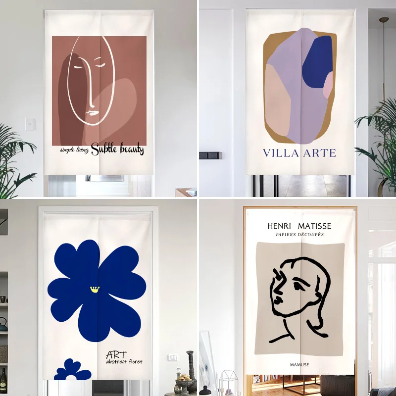 

Художественная абстракция, занавеска для раздевалки, конфиденциальность, перегородка, дверной проем, шторы, кухонный вход, льняная подвесная полузанавеска