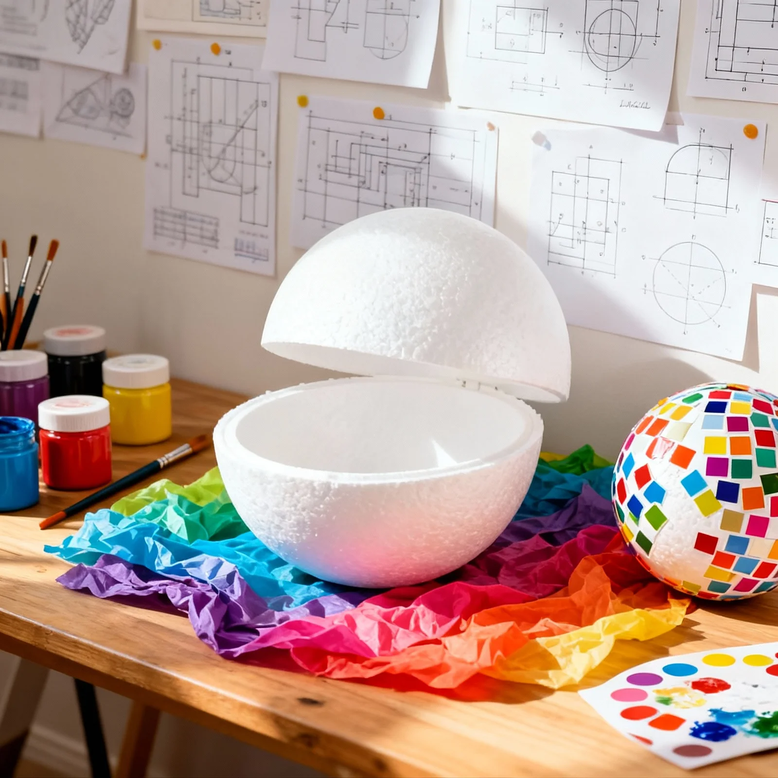 

White Ball 5Cm Smooth Craft Balls For Diy Christmas Wedding Party Decorations Hollow Round Foam Art Projects Diy Accessory