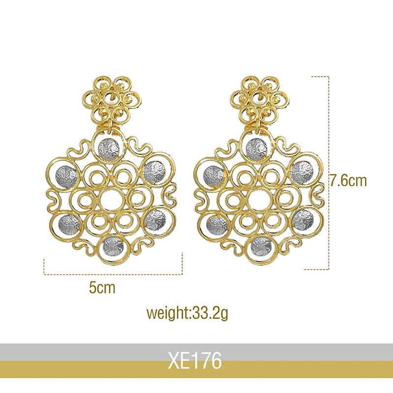 Big Drop Earrings For Women 18K Gold Plated Fashion Jewelry Daily Wear Accessories Trending For Lover Birthday Jewelry Gift