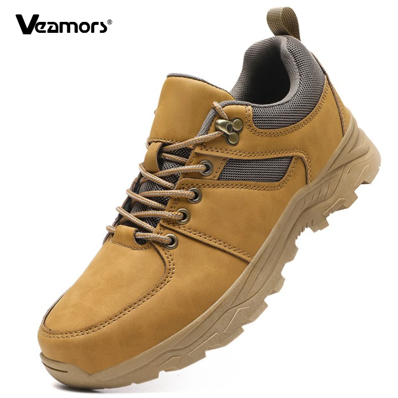 outdoor-elastic-hiking-shoes-waterproof-wear-resistant-trekking-sneakers-men's-pu-leather-non-slip-sports-shoes-climbing-walking