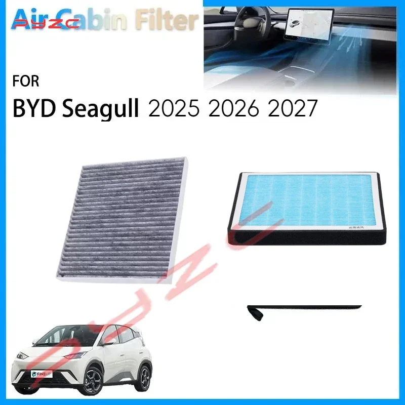 Cabin Filter For BYD Seagull 2025 2026 2027 Dolphin Mini Accessories Activated Carbon Fragrance Cleaning Air Conditioner Parts