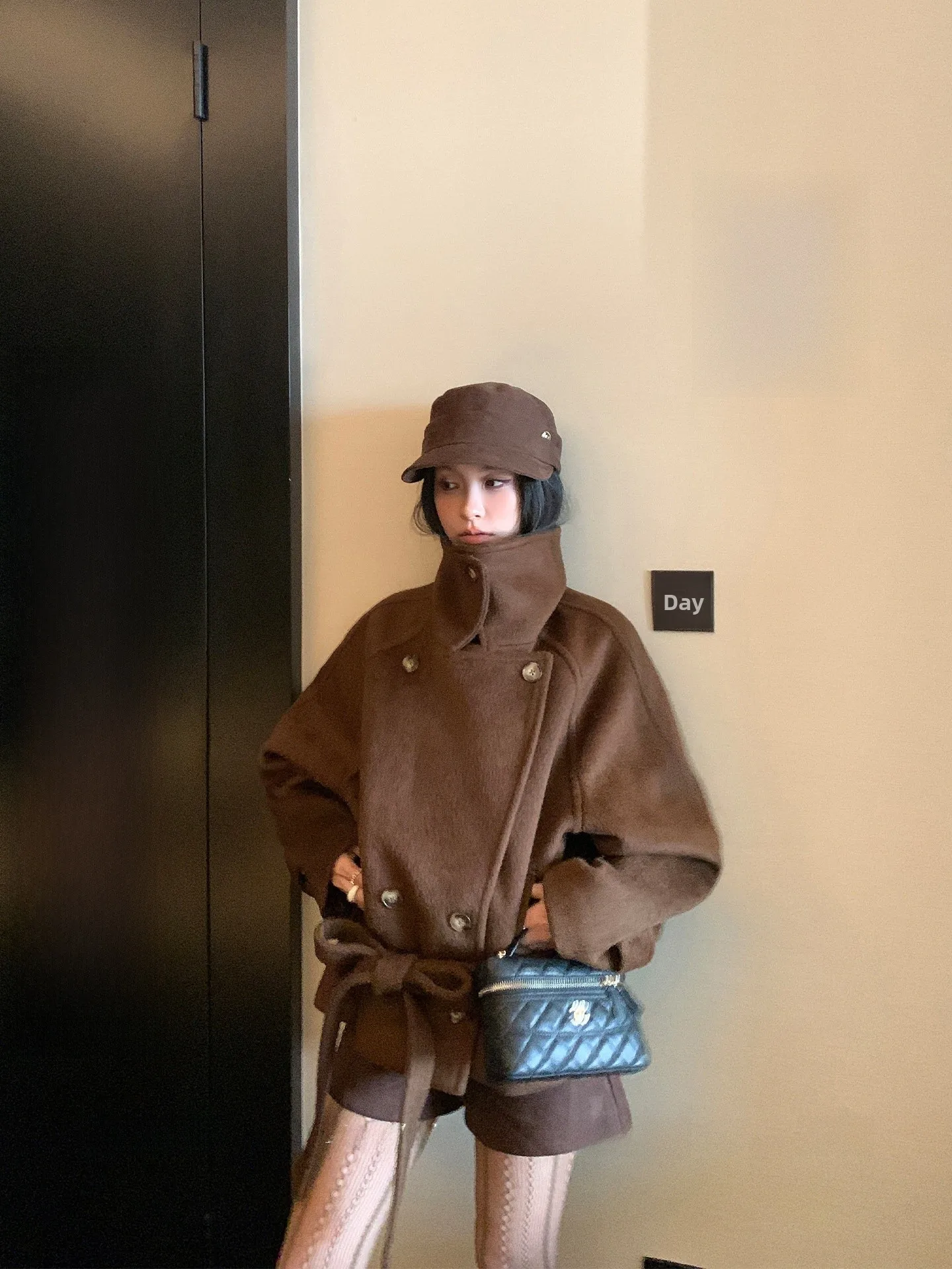 

Бестселлер LIONE 20, шерстяное пальто Lemr с воротником-стойкой, негабаритная модная зимняя верхняя одежда, женский трикотаж премиум-класса