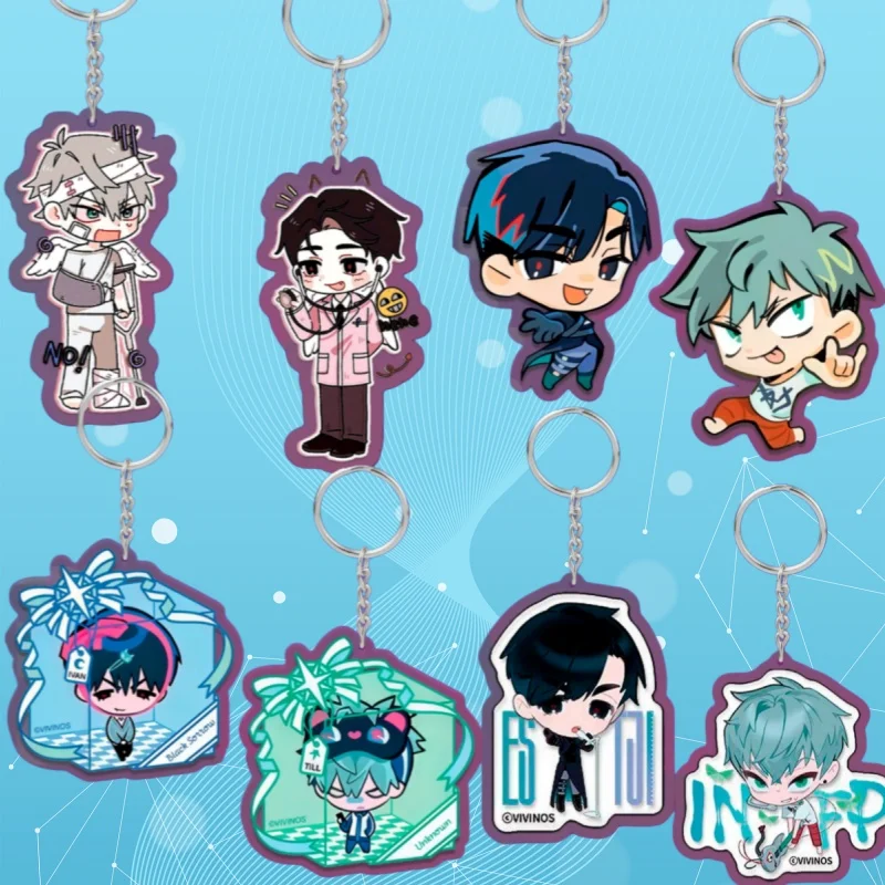 

5Cm Alien Stage Acrylic Keyring Set Acrylic Key for Sua Till Mizi Ivan Hyuna Luka Q Version Anime Keychain Pendant Collectible