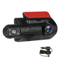 New Dual Dash Cam Front and Inside 1440P+1080P Car Black Box Dash Camera 3 Inch IPS Camera Recorder Night Vision