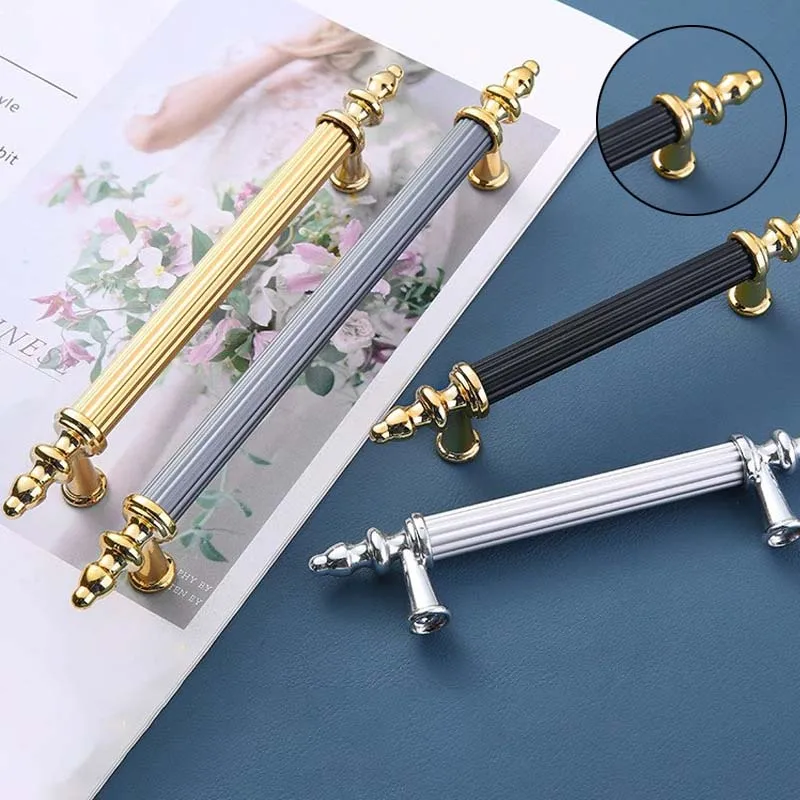 Simple European Style Handle Round Pipe Wardrobe Bathroom Cabinet Door Handle Drawer Cabinet Handle Zinc Alloy Cabinet Door Knob