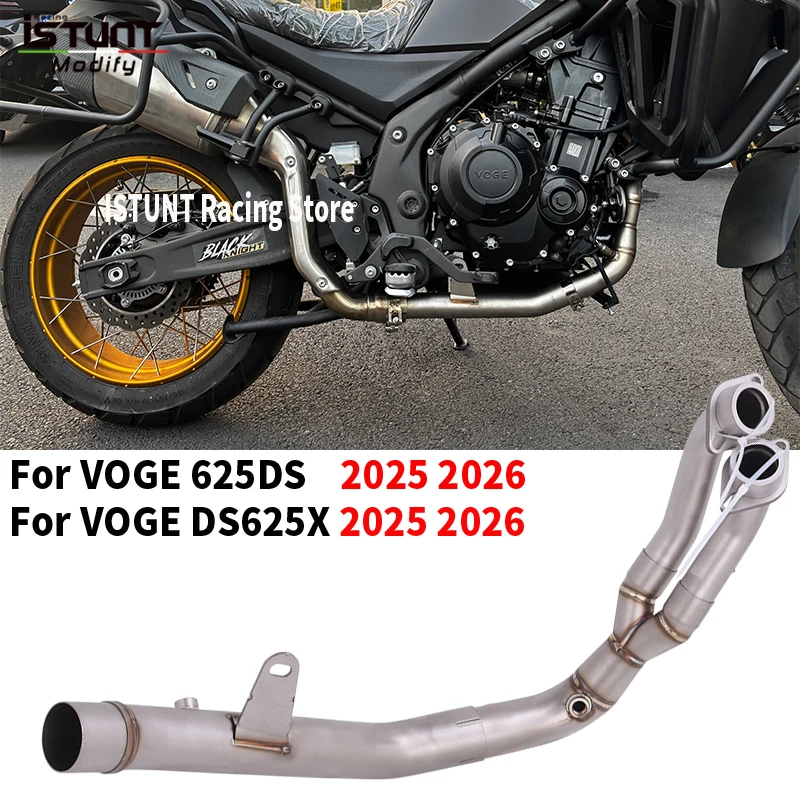Per VOGE 625DS DS625X 2025 2026: Sistema di Scarico Moto Modificato, Tubo di Collegamento Anteriore per Silenziatore Originale, Scarico Moto