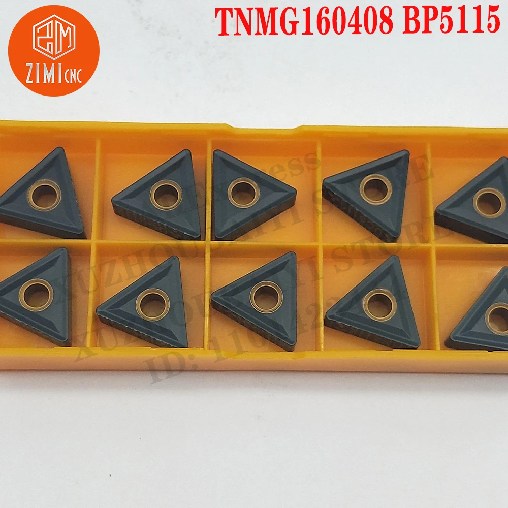 TNMG160408 BP5115 TNMG Inserto de carburo Herramienta de torneado Para corte de metal para acero Mecanizado semiacabado torno pequeño Corte Torneado