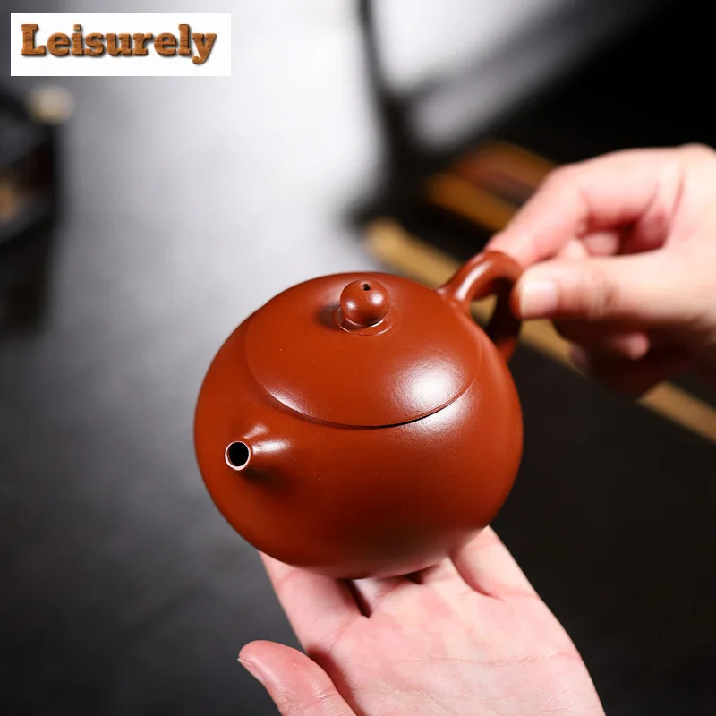 220ml Chinese Yixing Purple Clay Teapots Handmade Xishi Tea Pot Raw Ore Dahongpao Zisha Teaware Beauty Tea Infuser Kettle Teaset