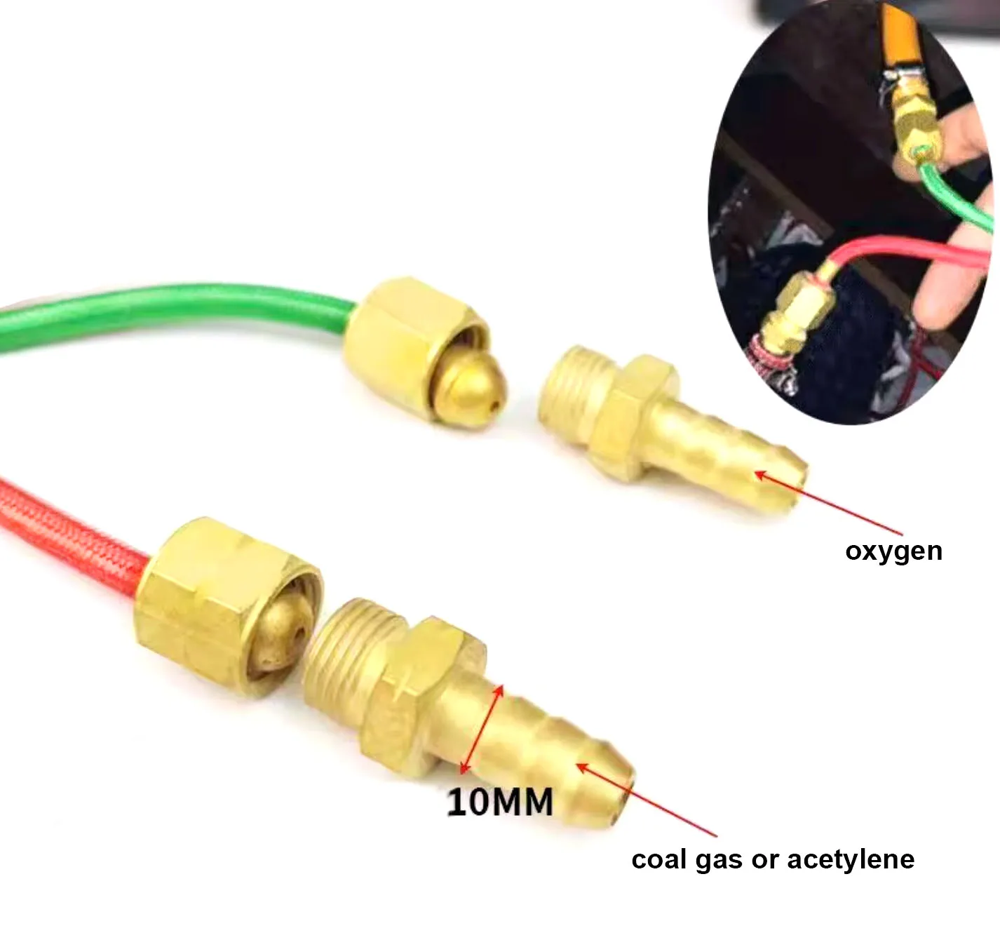 jewelry tool accessory Gas Torch Connector Set for Oxygen & Acetylene Compatible Adapter for Little Torch Suit