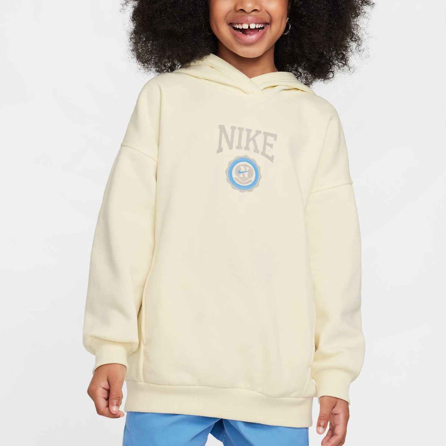 

Официальная спортивная толстовка Nike для больших детей, мягкая свободная теплая флисовая толстовка HJ3371-113