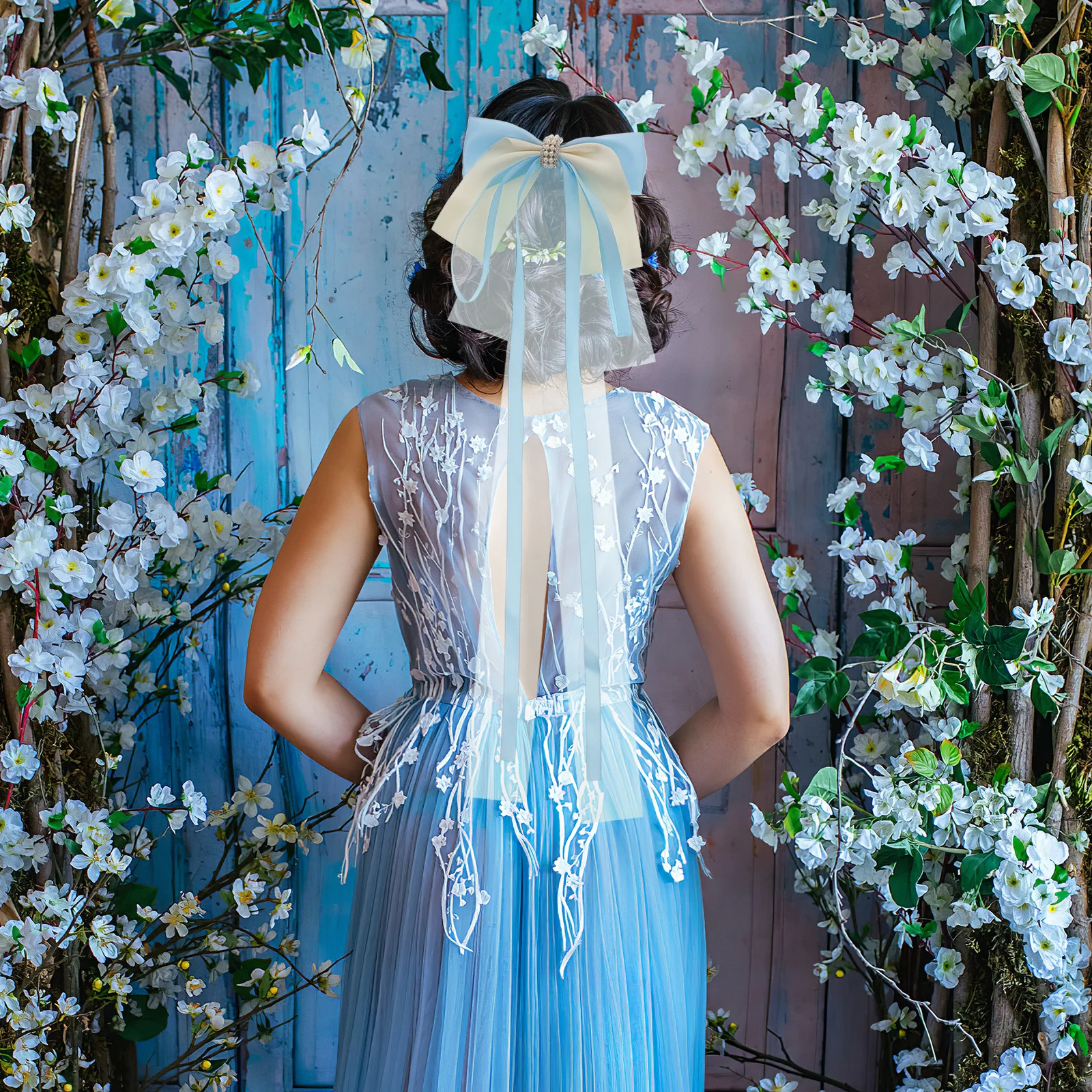 

Шикарная заколка для волос с большим бантом, лента, декор, свадебная заколка для женщин, свадебный выпускной, банкет, повседневное использование, удобные волосы без вытягивания