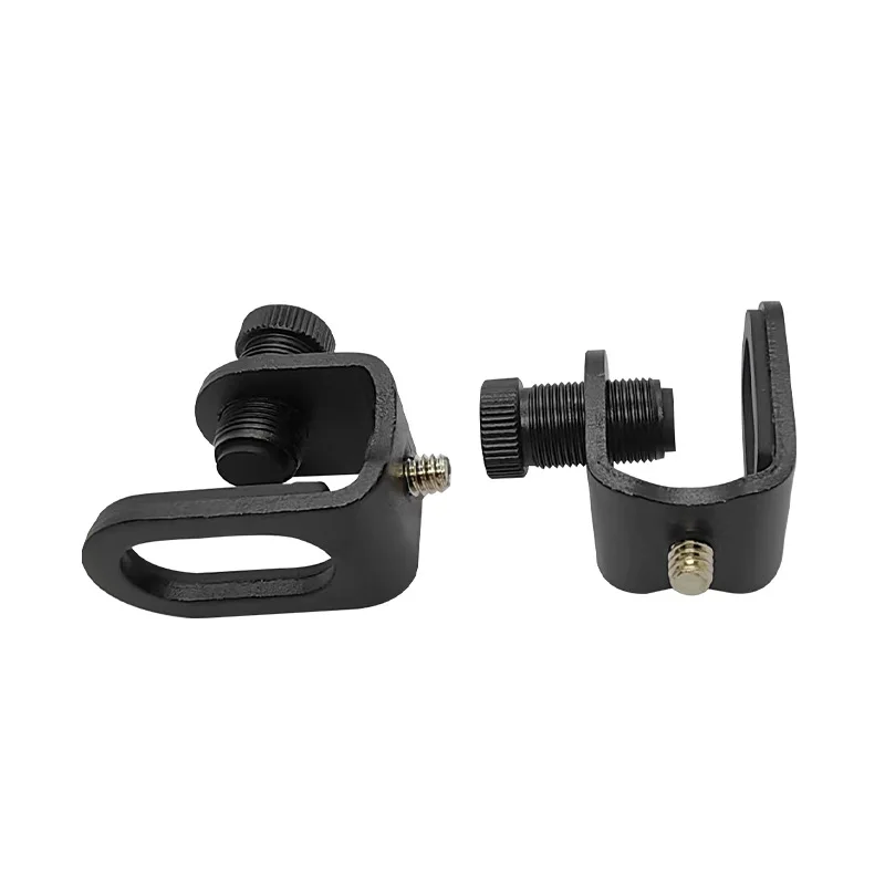 U-Shaped Clamp Mount with Phone Holder, Clip On Mount with 1/4" Screw Ball Head Adapter for Ring Light, Laptop Computer, Webcam