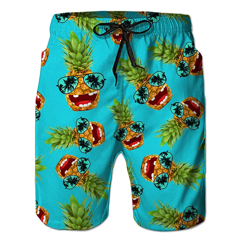 

Pineapple Graphic Short Pants Men Summer Casusal Beach Board Shorts Swim Trunks Cool Swimsuit Quick-drying Male Fashion Shorts