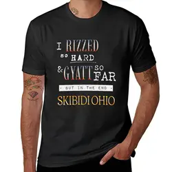 Camisetas Anime Vintage para Homens, Eu Rizzed tão Hard & GYATT, Tees, Roupas