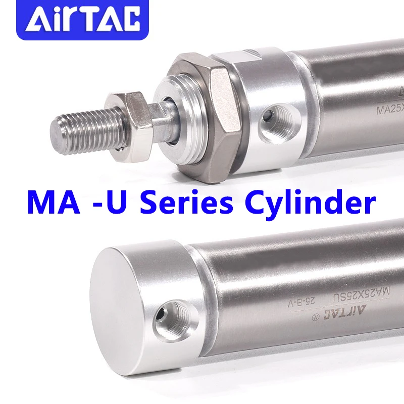 Original Airtac MA U Series Cylinder  Pneumatic Cylinder 10-300mm stroke Stainless steel Double Action Mini  Air Cylinders