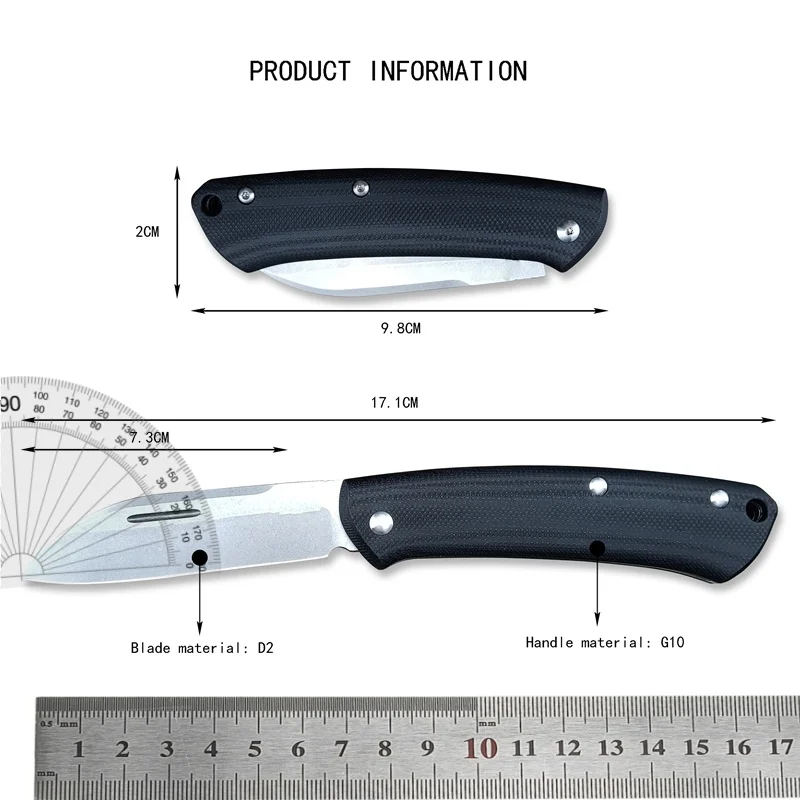 BM319 Folding Small Knife Fishing Fruit Knife G10 Handle Camping Outdoor Rescue Survival EDC Pocket Knife