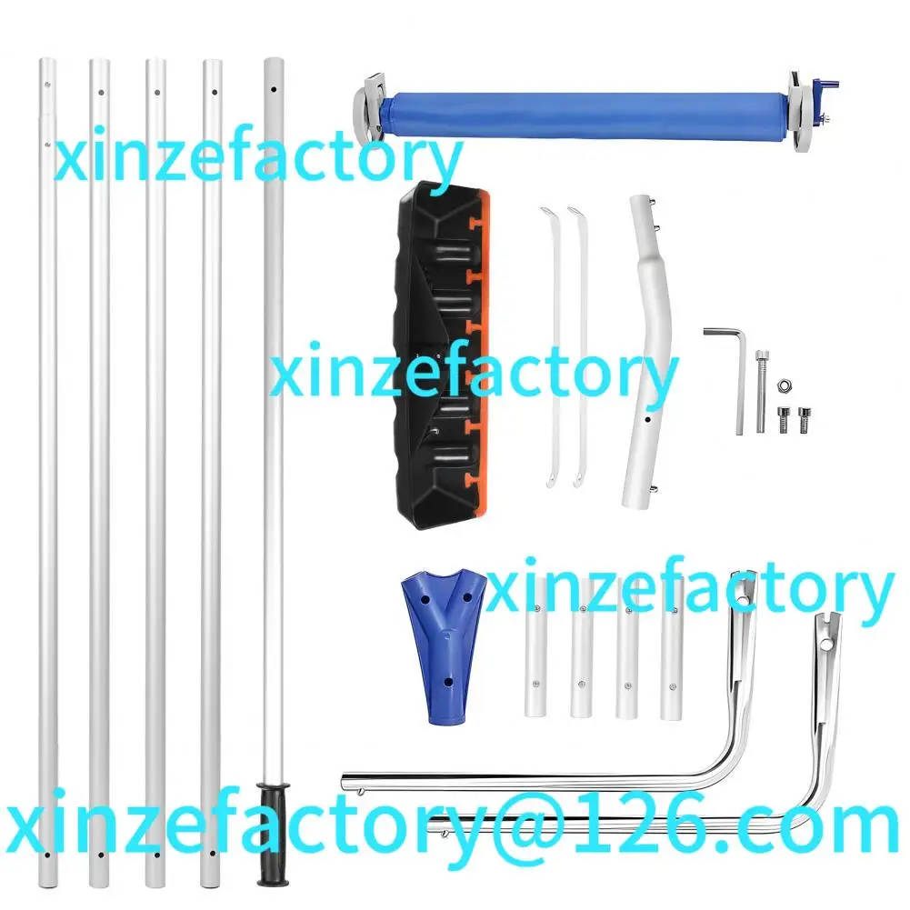 Customizable Râteau de toit à neige extensible en métal avec coussinets coulissants