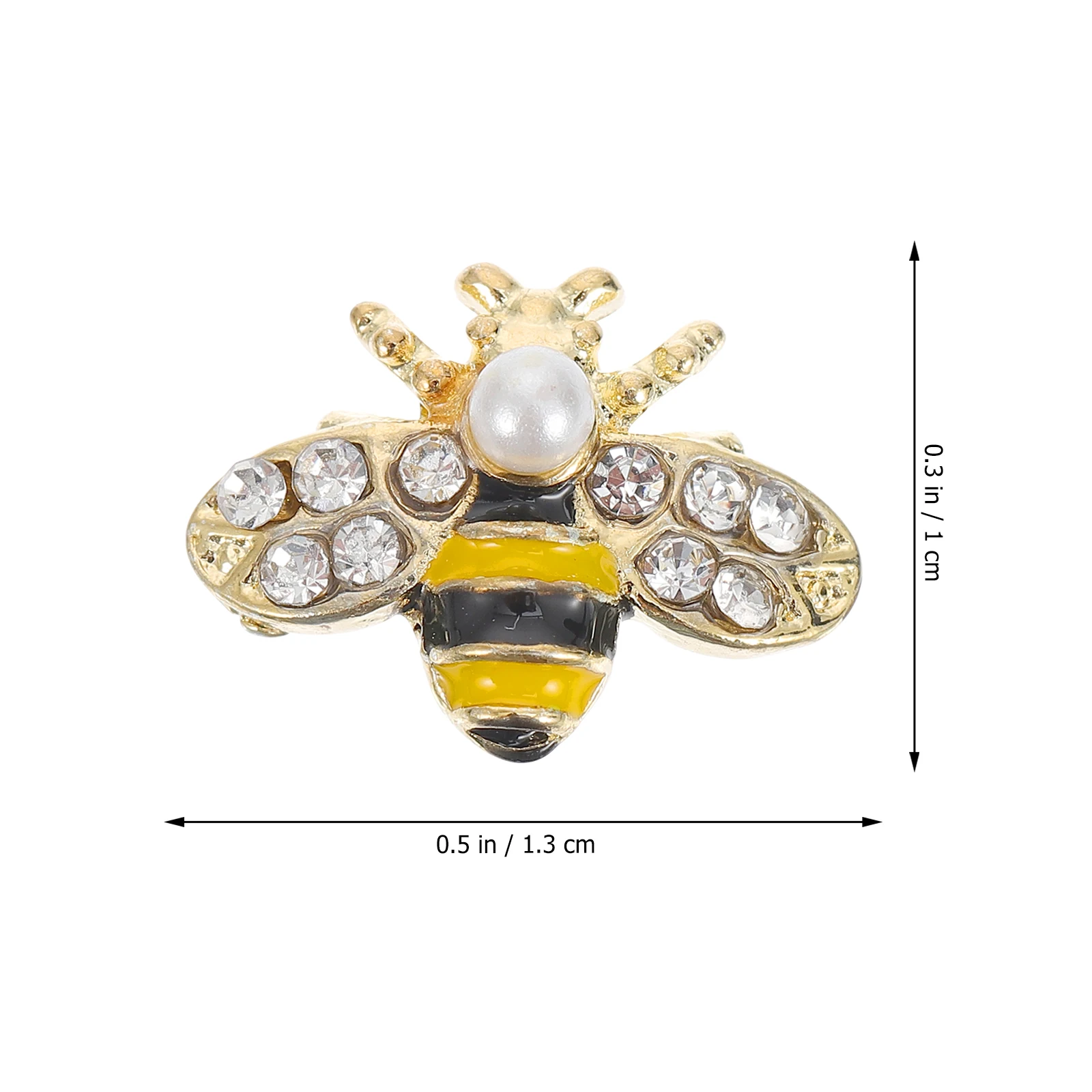 

20pcs 3D Bee Shape Bright Color Alloy DIY Supplies Bee Shape Nail Decor Diy Nail Ornaments Christmas Wedding Birthday
